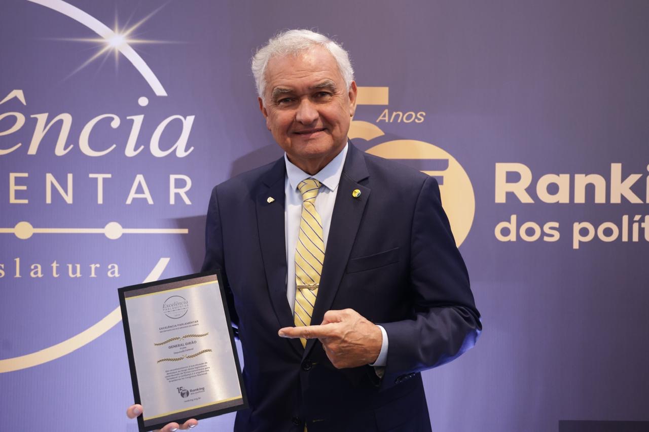 General Girão recebe Prêmio Excelência Parlamentar e lidera ranking como melhor deputado federal do RN