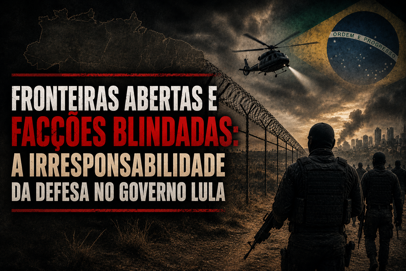 OPINIÃO: Fronteiras abertas e facções blindadas: a irresponsabilidade da defesa no governo Lula
