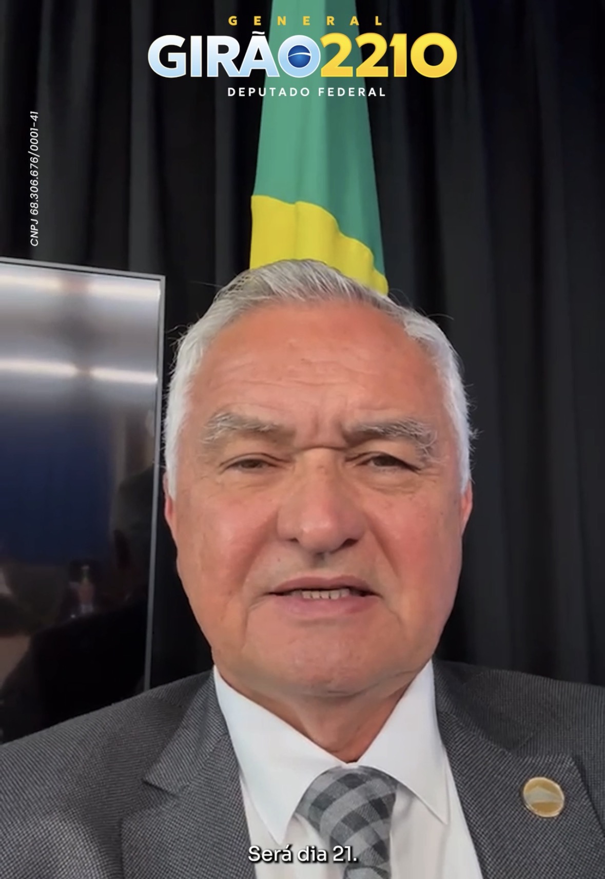 General Girão convoca apoiadores para grande recepção a Flávio Bolsonaro no RN